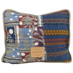 Quilted Vintage Silk Pillow