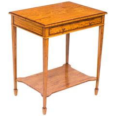 Antique Sheraton Revival Satinwood Occasional Side Table, circa 1880