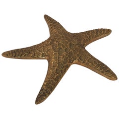 Vintage Realistic Cast Metal Starfish