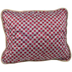 Quilted Vintage Silk Pillow