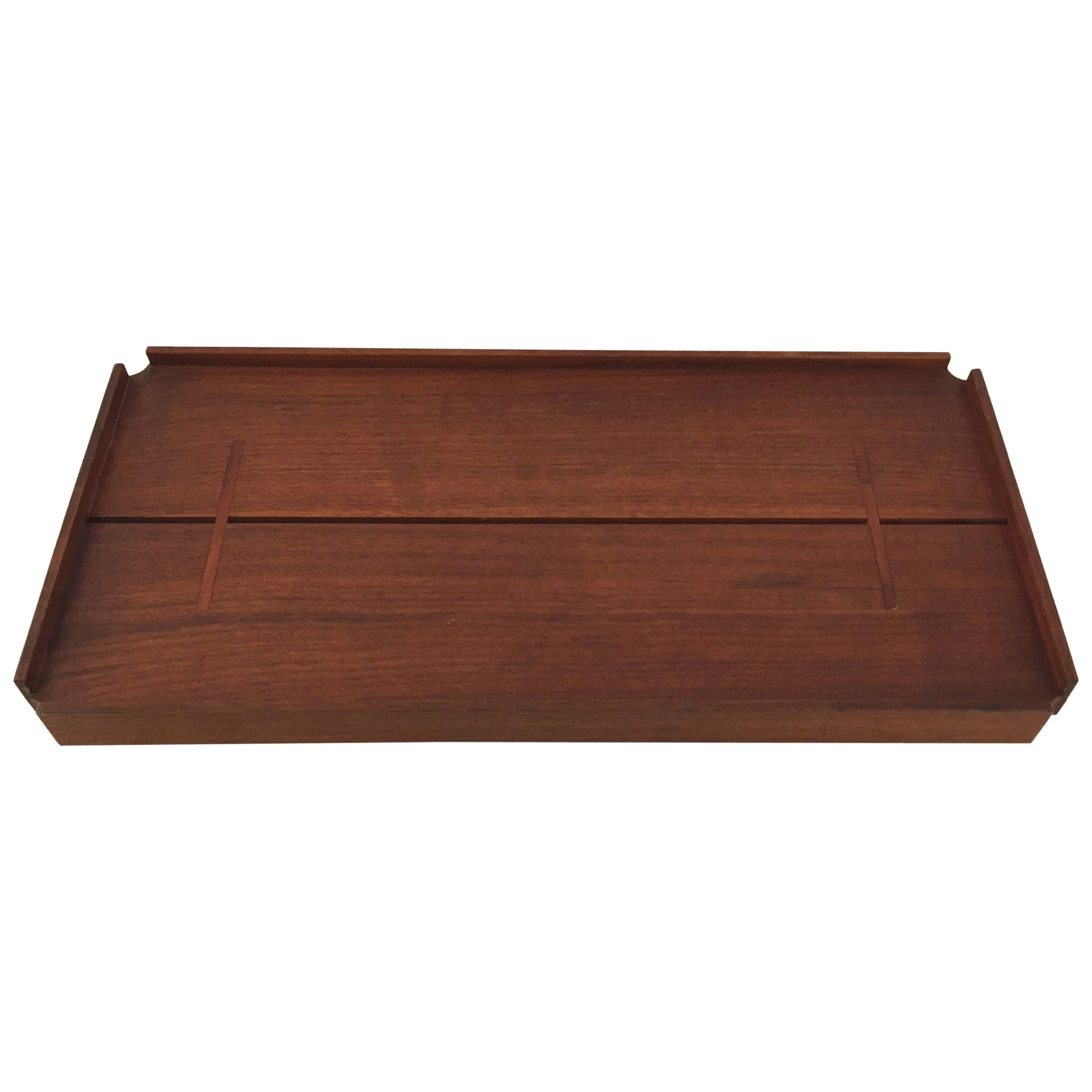 Solid Walnut Splined Top Serving Tray for Raymor