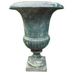 Tall French 19th Century Cast Iron Campana Urn 2