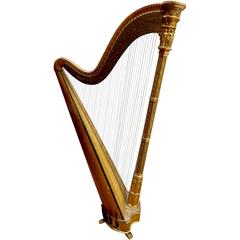 19th Century Gilt Harp by Johann Andreas Stumpff