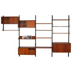 Poul Cadovius Teak Wall Unit, Denmark, 1960s