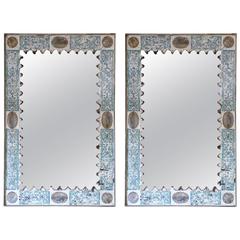 Pair of Contemporary Large Tole Mirrors