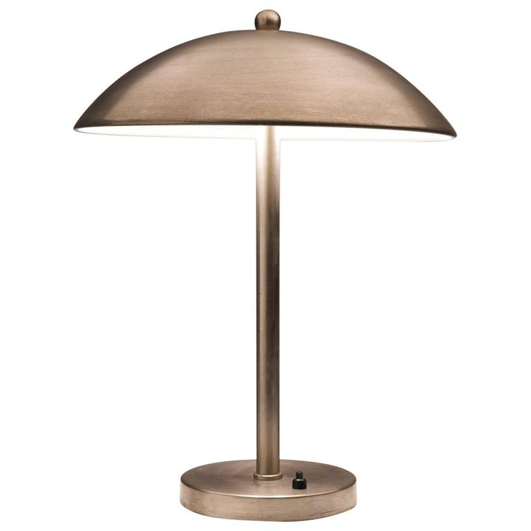 Minimalist Nickeled Desk Lamp For Sale at 1stdibs