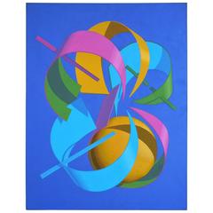 Op Art Abstract Painting, 1970s 4