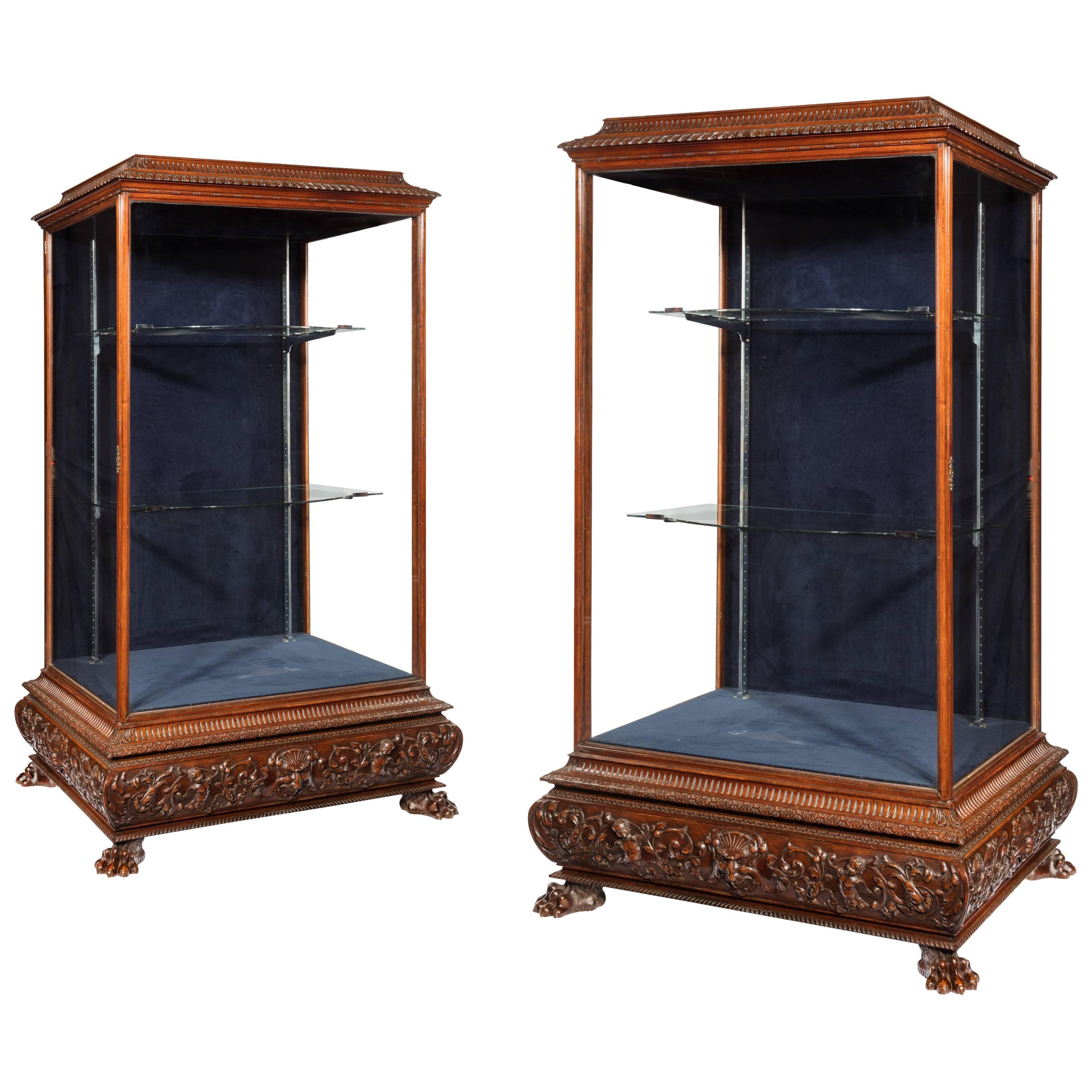 Magnificent Pair of 19th Century Display Cabinets