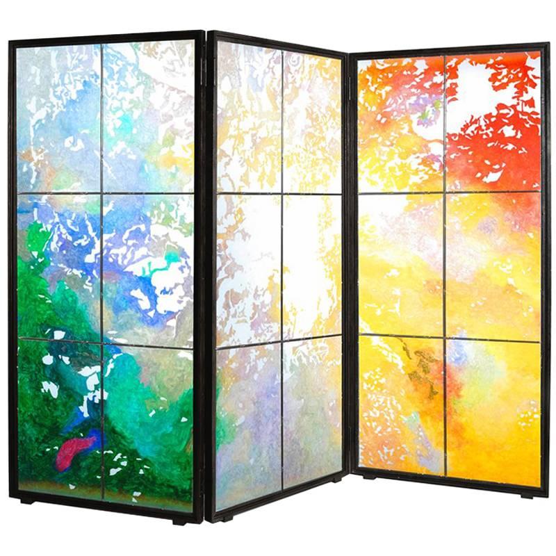 Folding Screen "Canopée" by Jean-Paul Agosti For Sale