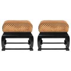 Pair of Asian Modern Footstools