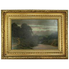 Antique Hudson River School Oil on Canvas Painting, circa 1880