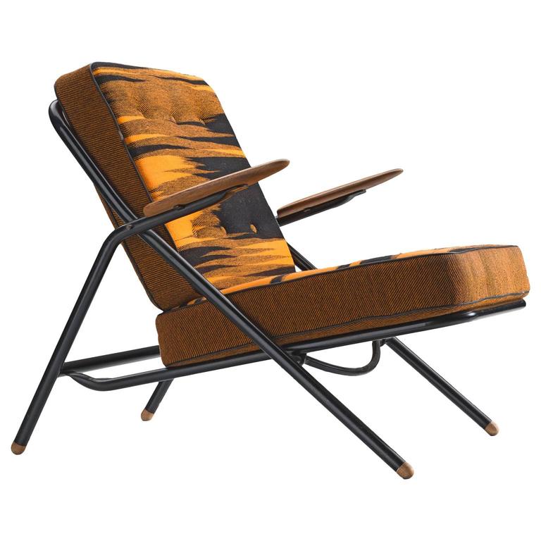 Hans Wegner Ge215 Sawbuck Lounge Chair In Original Upholstery