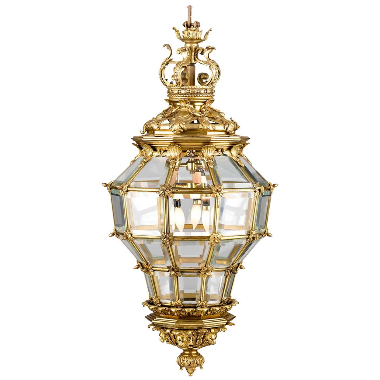 Versailles-Inspired French Bronze Hall Lantern