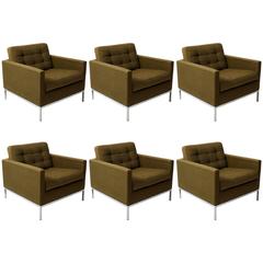 Set of Six Florence Knoll Lounge Chairs by Knoll International, 1970s 4