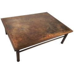 Philip and Kelvin LaVerne 'Classical' Motif Acid-Etched Bronze Coffee Table