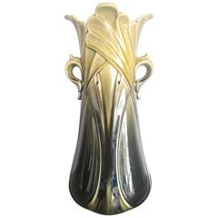 Rare Art Nouveau Majolica Vase, Hector Guimard, France, 1900s