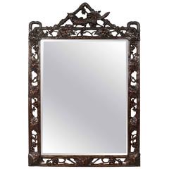 Carved Linden Wood Black Forest Mirror 7