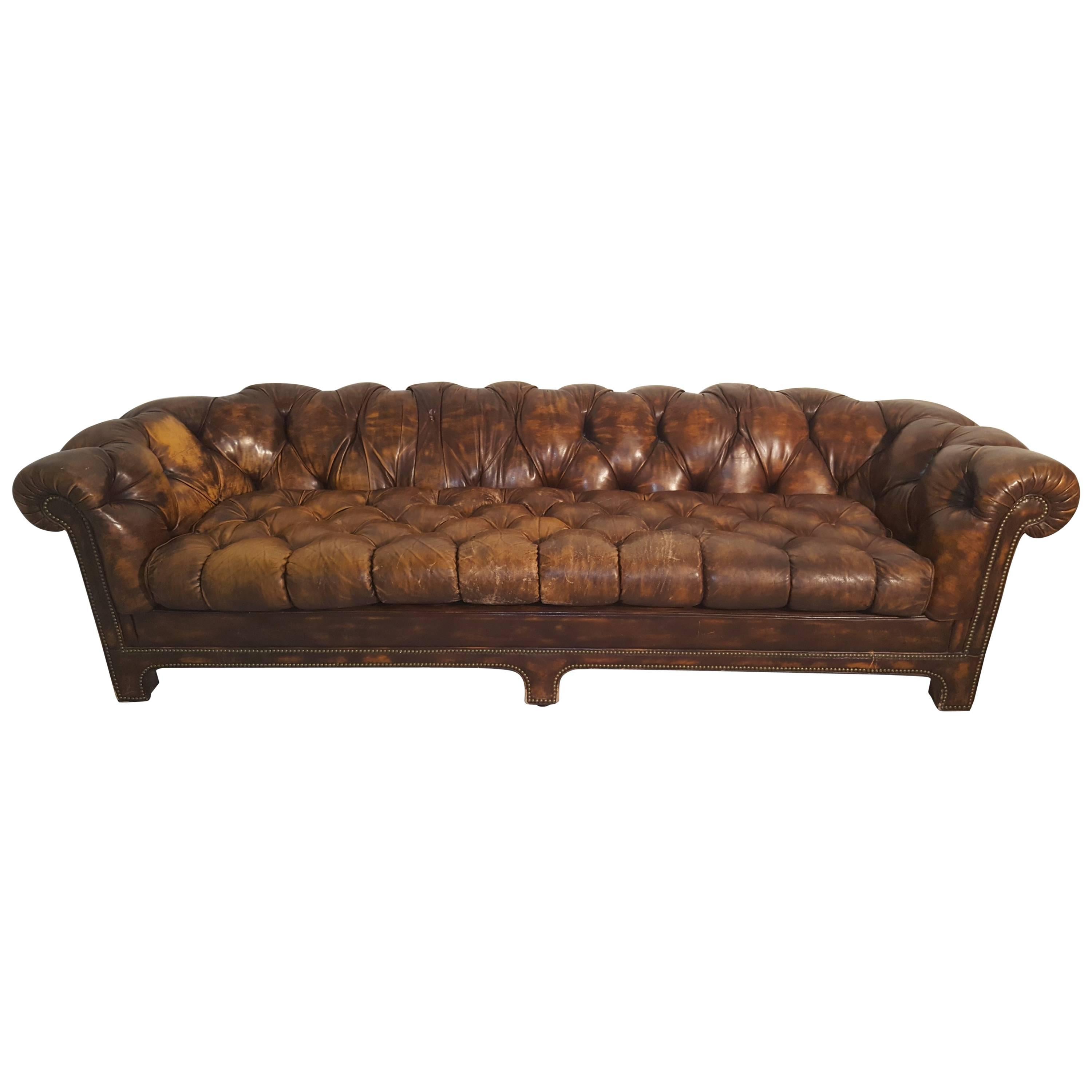 Rare Ralph Morse Chesterfield Leather Sofa