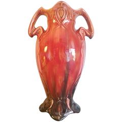 Hector Guimard Style Art Nouveau Red Vase,  France 1900