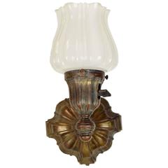 Brass Sheffield Sconce with Shade