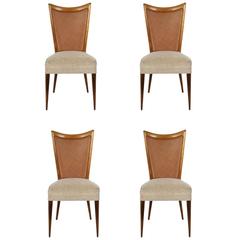 Set of Four Caned Back Italian Dining Chairs by Melchiorre Bega