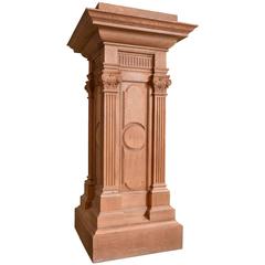 Quartersawn Oak Pedestal with Fluted Columns 11