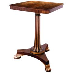 Early 19th Century Regency Rosewood Parcel Gilt Side Table