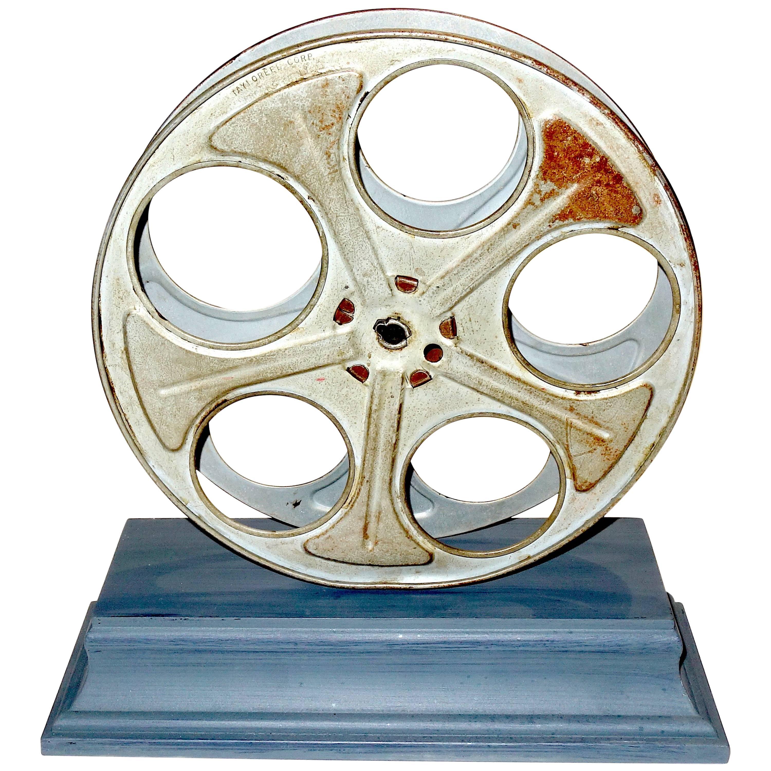 Motion Picture Cinema Reel, circa Mid-20th Century, Mounted as Sculpture ON SALE For Sale