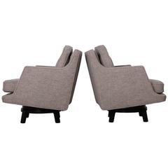 Pair of Swivel Chairs by Edward Wormley for Dunbar