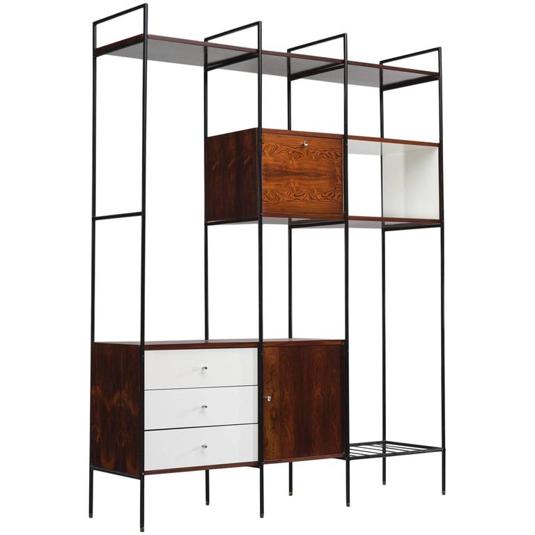 Geraldo de barros wall unit in rosewood and steel for sale at 1stdibs Thorengaard