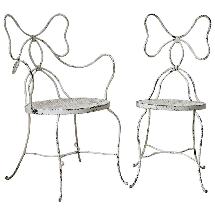 Fauteuil et chaise «ow » français des années 1950 en vente