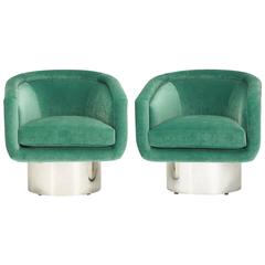 Pair of Lounge Chairs by Leon Rosen for Pace Collection
