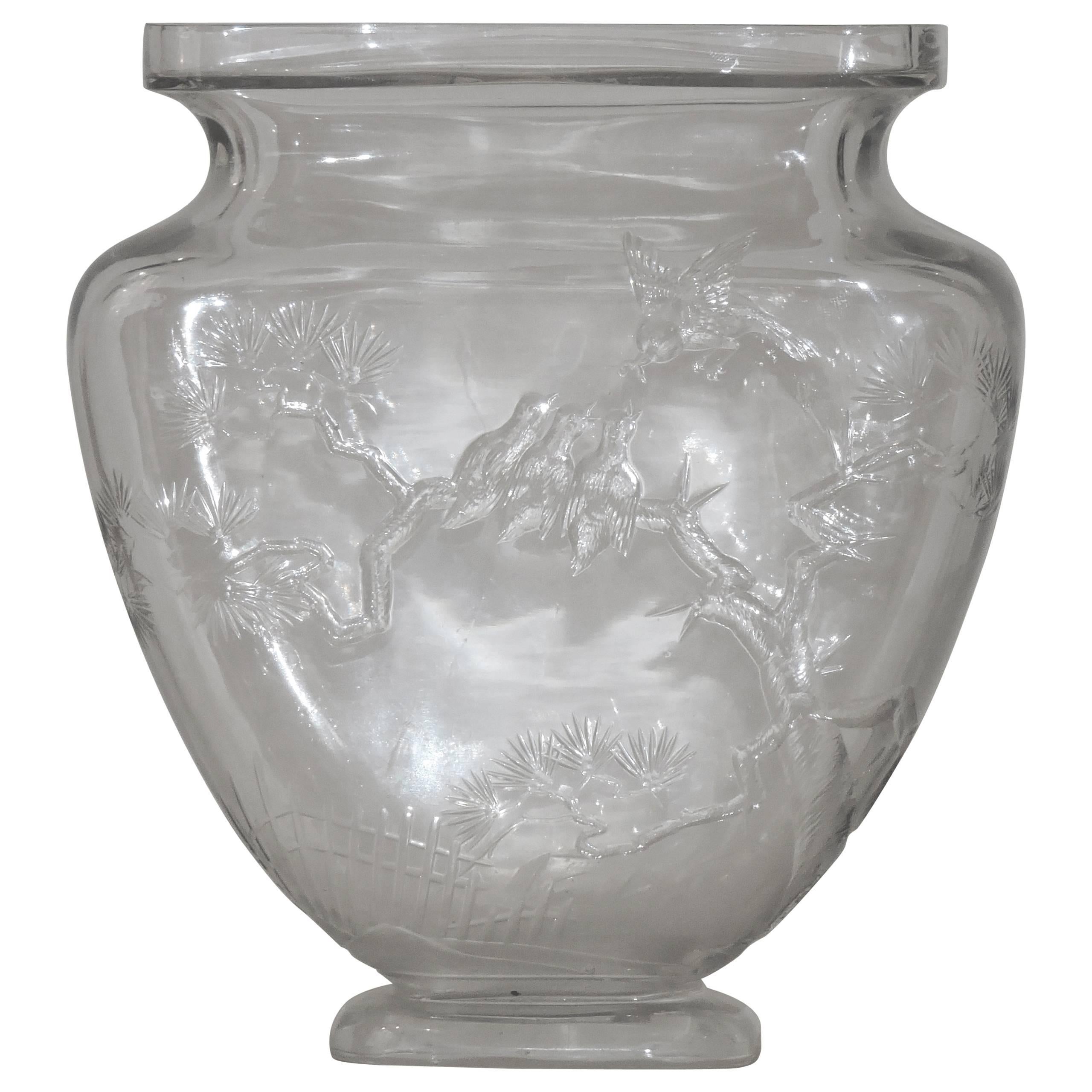Maison Baccarat Japonisme Crystal Vase, circa 1880
