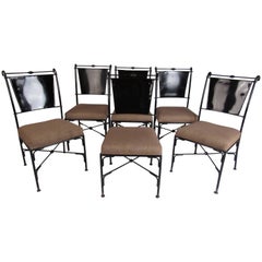 Set of Six Contemporary Metal Dining Chairs