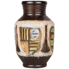 Vase en céramique signé Losson Arts and Crafts