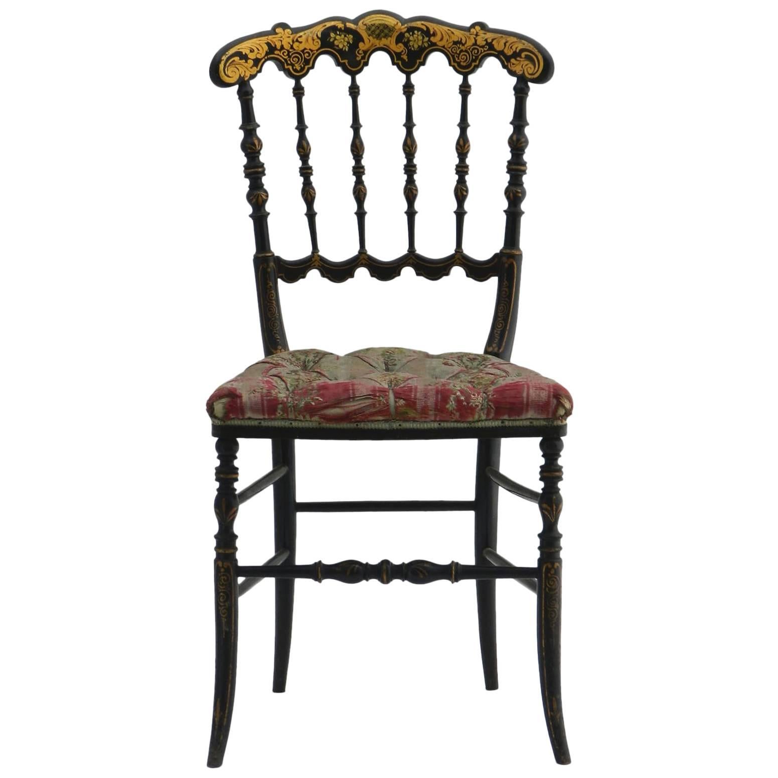 French Napoleon III Chair Chinoiserie Chiavari