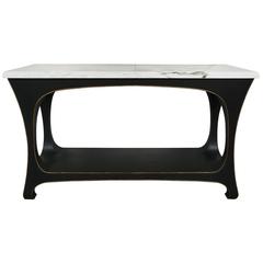 Marble Top Console with Custom Base