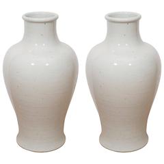 Pair of Chinese Export Vases in Gray 7