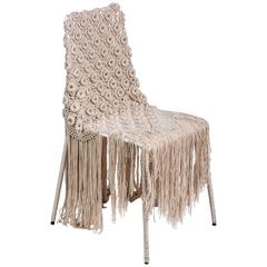 Penelope Chair by Materika Design with Handwoven Floral Cover