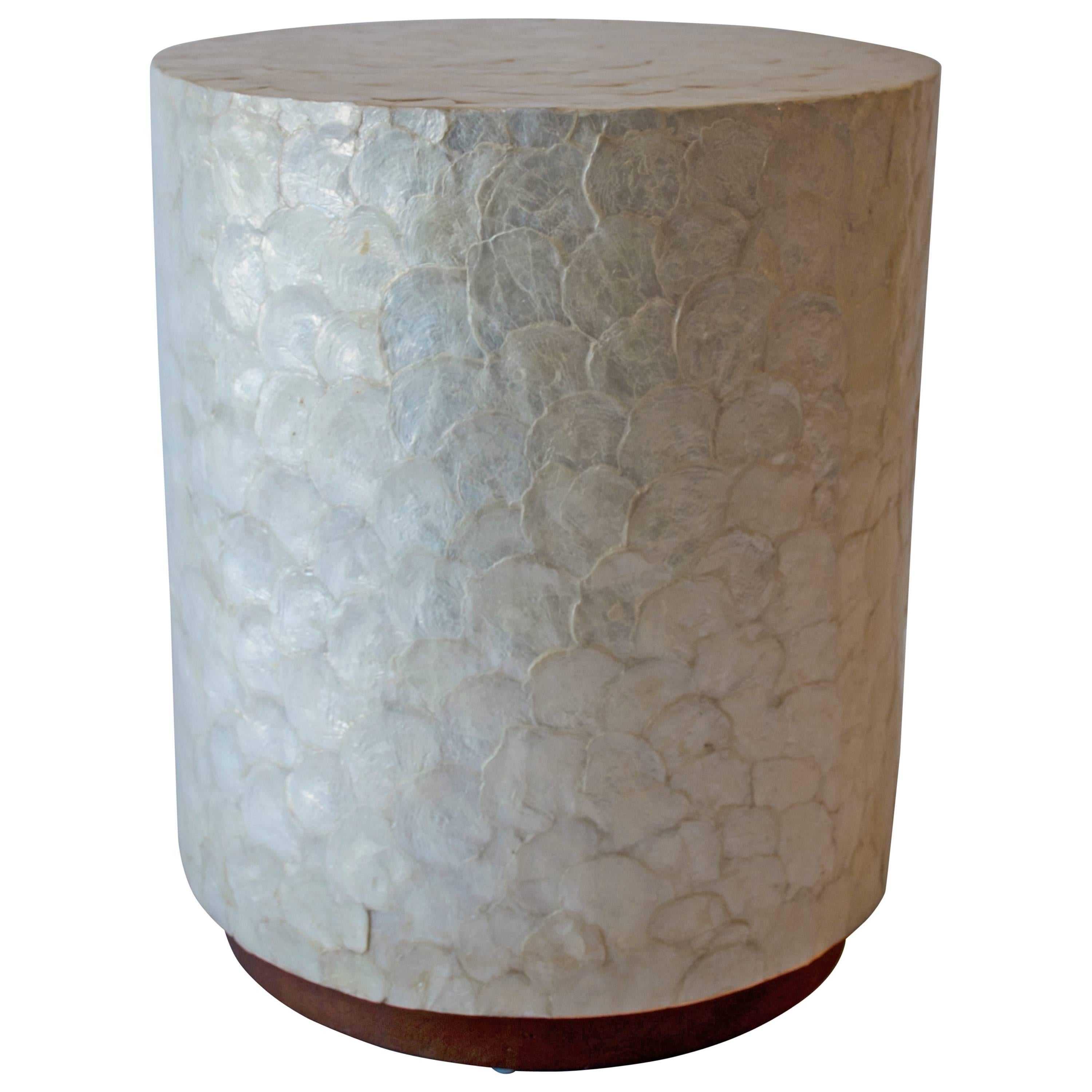 Capiz Shell Side Table For Sale