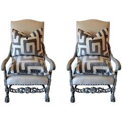 Pair of Batik Pattern Pillows 7
