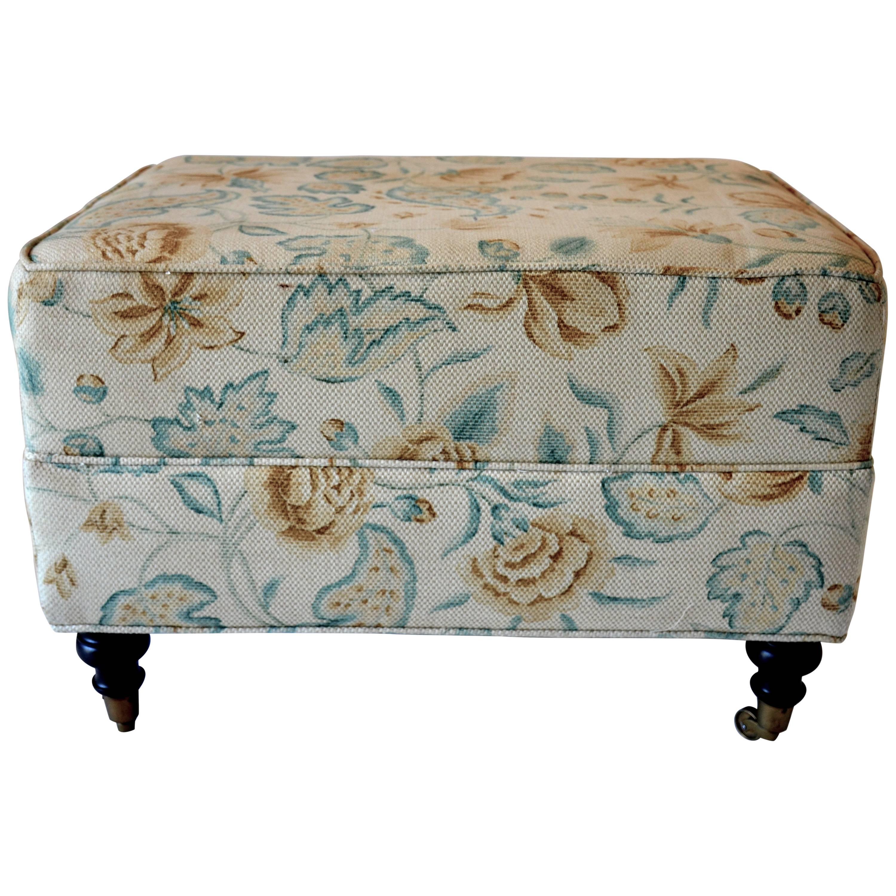 Floral Waverly Ottoman For Sale
