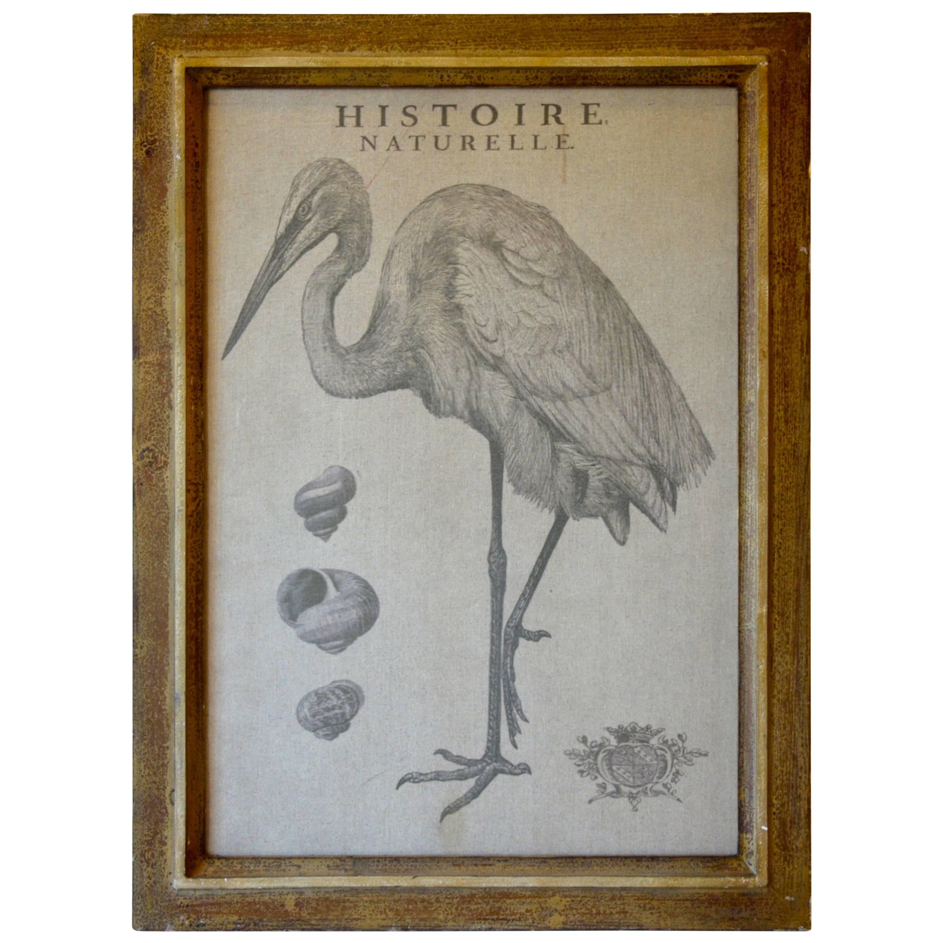 Heron Textured Print For Sale