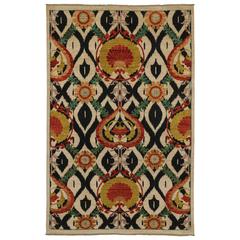 New Transitional Striped Area Rug With Nautical Coastal Cape Cod Style