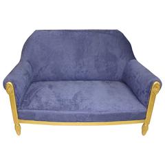 Exceptional French Art Deco Settee Giltwood by Paul Follot, circa 1920s