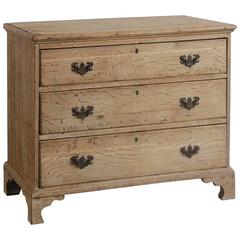 Vintage Queen Anne Style Burled Wood Three-Drawer Dresser