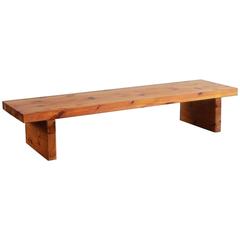 Low and Long Pine Table