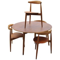 Hans J. Wegner "The Heart Set" Dining Room Set with Six Chairs 6