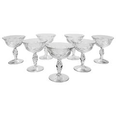 Set of Seven 19th Century Champagne Glasses