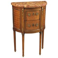 20th Century, French Inlaid Demilune Dresser in Louis XVI Style 3